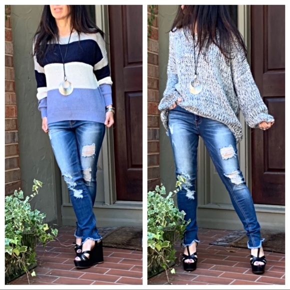 ✨LAST ONE✨Chic Frayed Hem Distressed Jeans - Picture 3 of 7